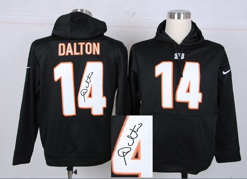 Nike Bengals 14 Dalton Black Signature Edition Hooded Jerseys