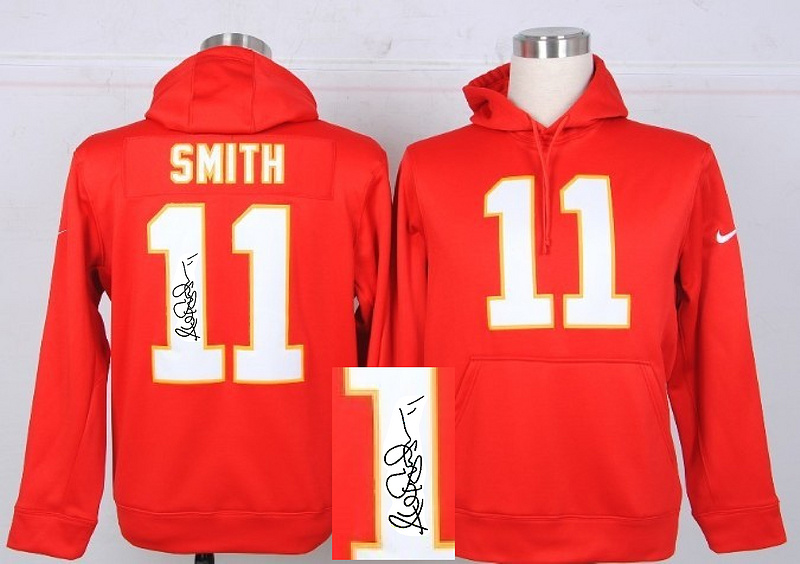 Nike Chiefs 11 Smith Red Signature Edition Hooded Jerseys