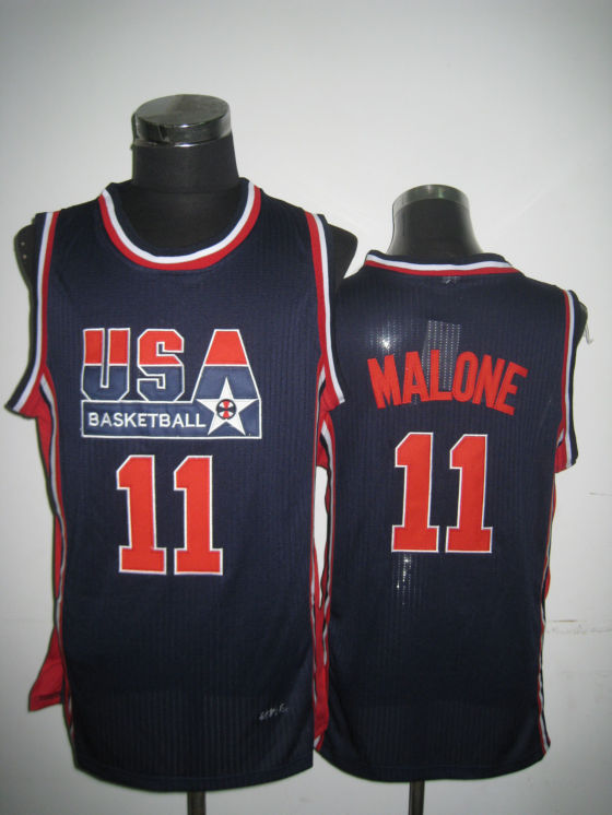 USA Basketball 1992 Dream Team 11 Karl Malone Blue Jersey