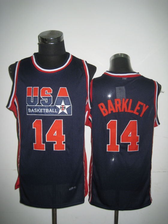 USA Basketball 1992 Dream Team 14 Charles Barkley Blue Jersey