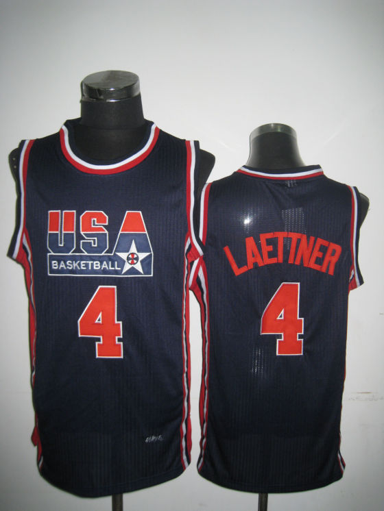 USA Basketball 1992 Dream Team 4 Christian Laettner Blue Jersey
