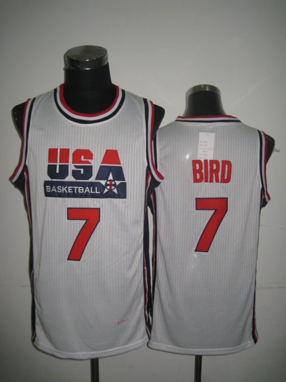 USA Basketball 1992 Dream Team 7 Larry Bird White Jersey
