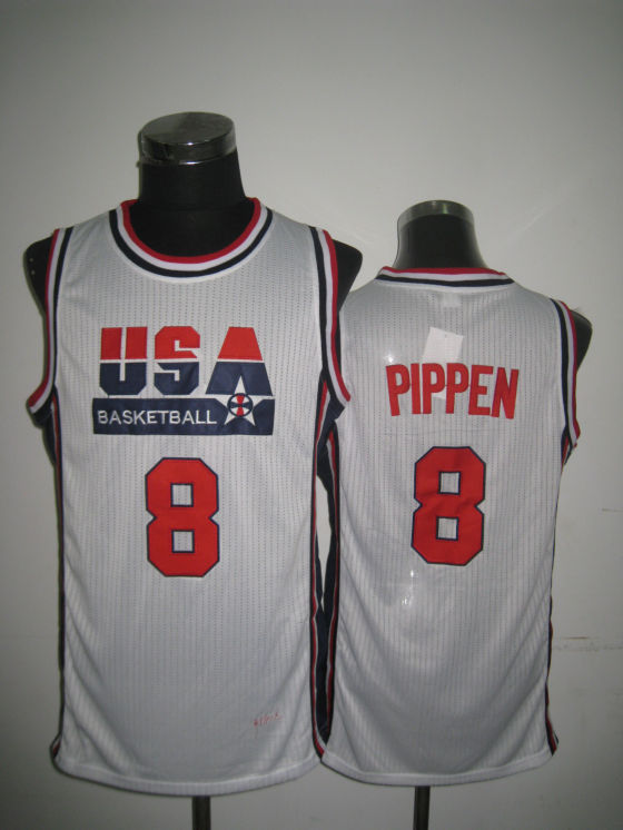 USA Basketball 1992 Dream Team 8 Scottie Pippen White Jersey
