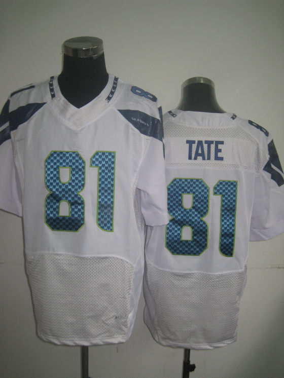 Nike Seahawks 81 Tate White Elite Jerseys