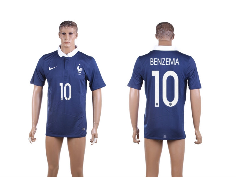 2014 World Cup France 10 Benzema Home Thailand Jerseys