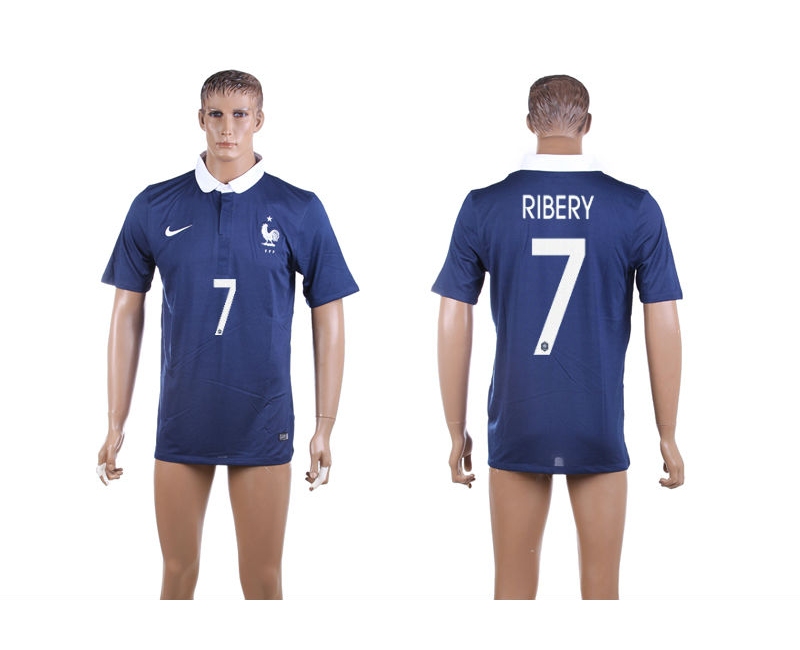2014 World Cup France 7 Ribery Home Thailand Jerseys