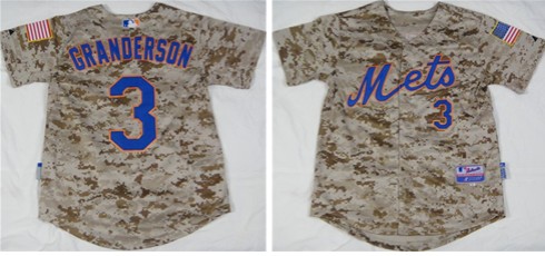 Mets 3 Granderson 2014 Camo Cool Base Youth Jersey