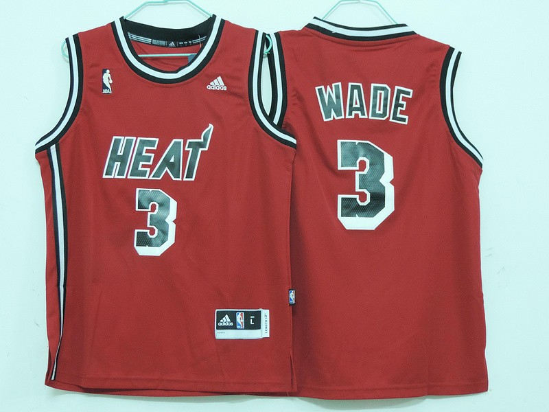 Heat 3 Wade Red New Revolution 30 Youth Jersey - Click Image to Close