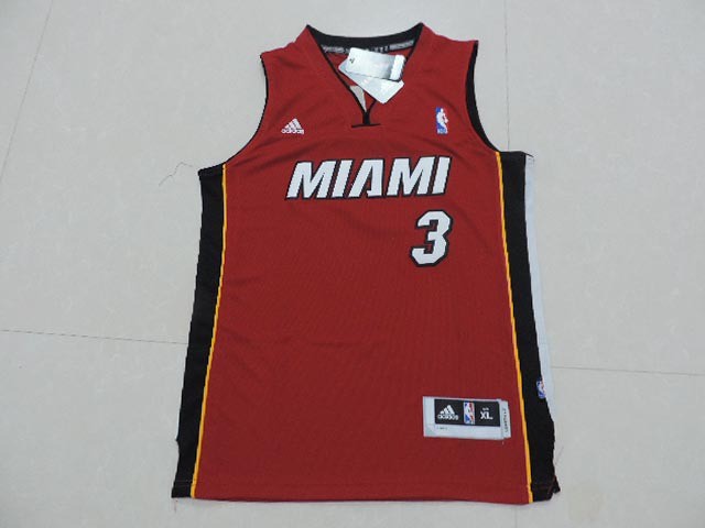 Miami Heat 3 Wade Red New Revolution 30 Youth Jersey