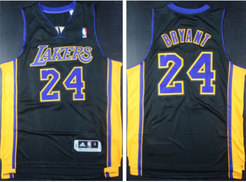 Lakers 24 Bryant Black AAA Jerseys
