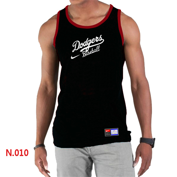 Nike Los Angeles Dodgers Home Practice Men Tank Top Black - Click Image to Close