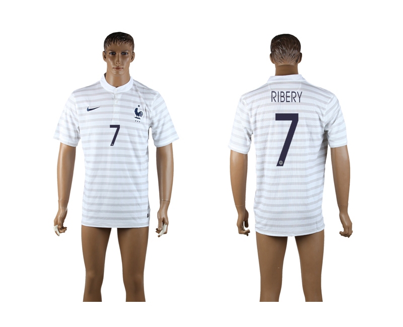 2014 World Cup France 7 Ribery Away Thailand Jerseys