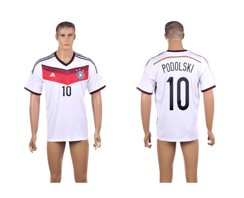 2014 World Cup Germany 10 Podolski Home Thailand Jerseys