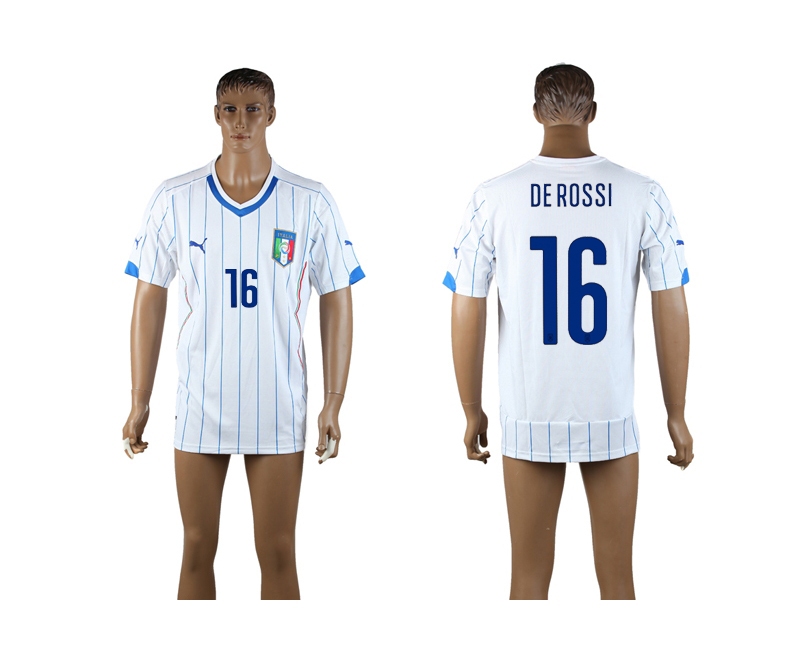 2014 World Cup Italy 16 De Rossi Away Thailand Jerseys