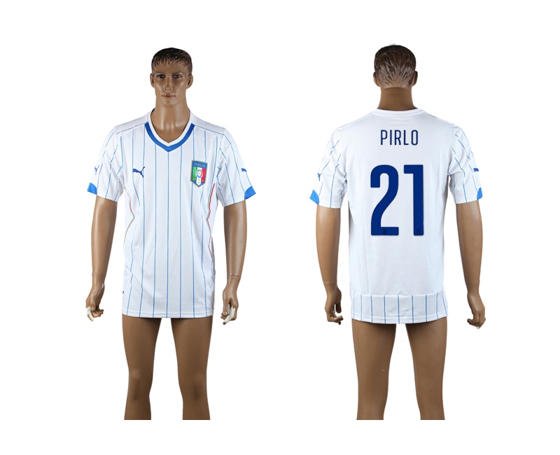 2014 World Cup Italy 21 Pirlo Away Thailand Jerseys