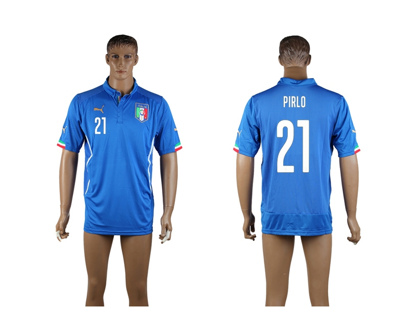 2014 World Cup Italy 21 Pirlo Home Thailand Jerseys
