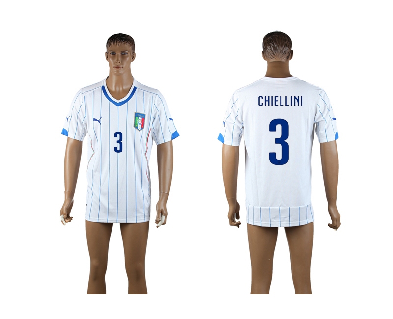 2014 World Cup Italy 3 Chiellini Away Thailand Jerseys