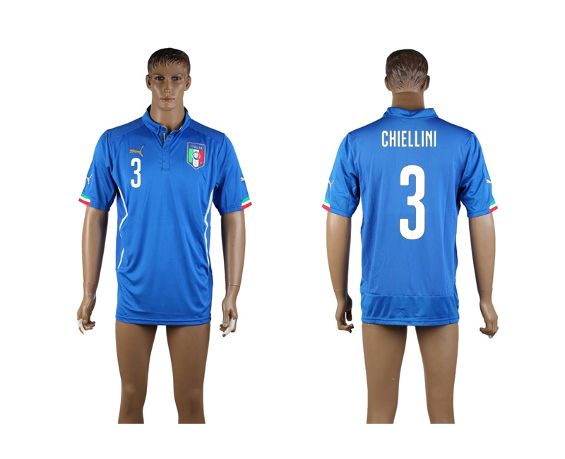 2014 World Cup Italy 3 Chiellini Home Thailand Jerseys