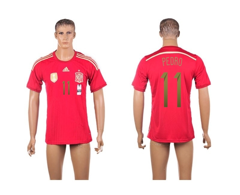 2014 World Cup Spain 11 Pedro Home Thailand Jerseys