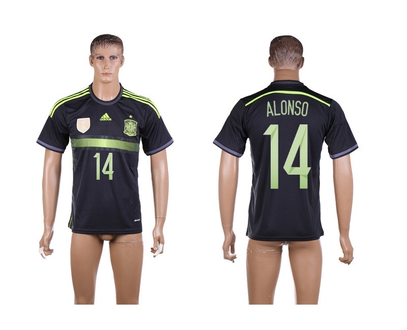 2014 World Cup Spain 14 Alonso Away Thailand Jerseys