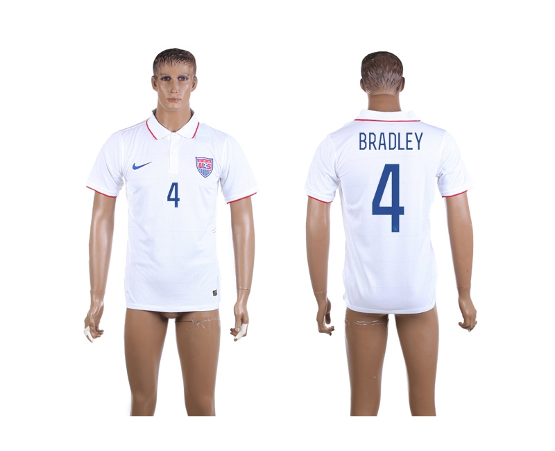 2014 World Cup USA 4 Bradley Home Thailand Jerseys