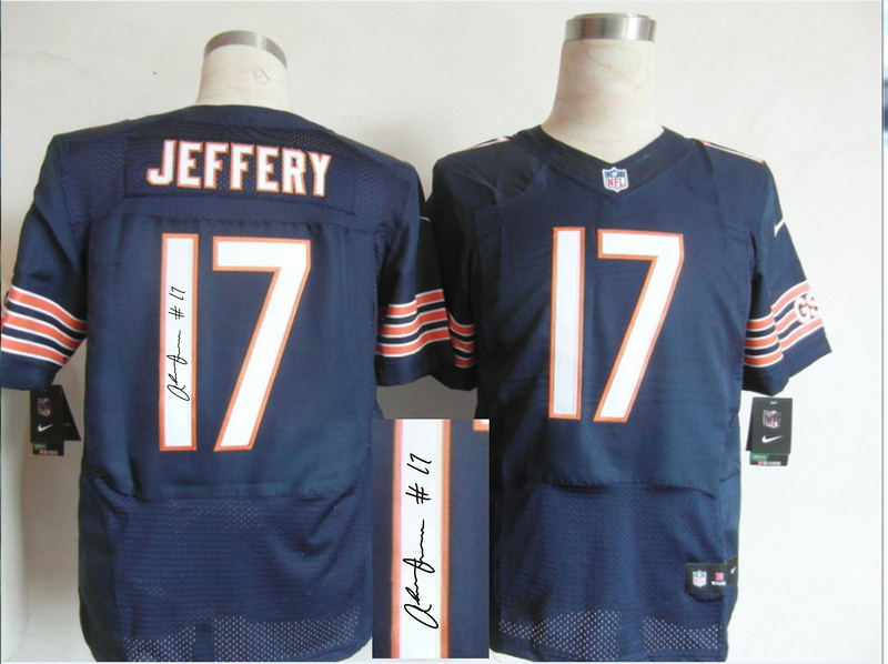 Nike Bears 17 Jeffery Blue Signature Edition Elite Jerseys