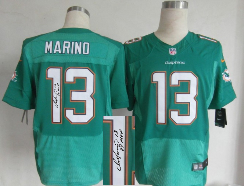 Nike Dolphins 13 Marino Green Signature Edition Elite Jerseys