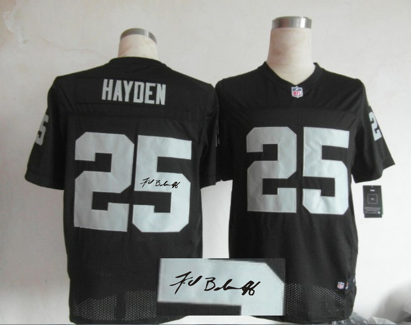 Nike Raiders 25 Hayden Black Signature Edition Elite Jerseys