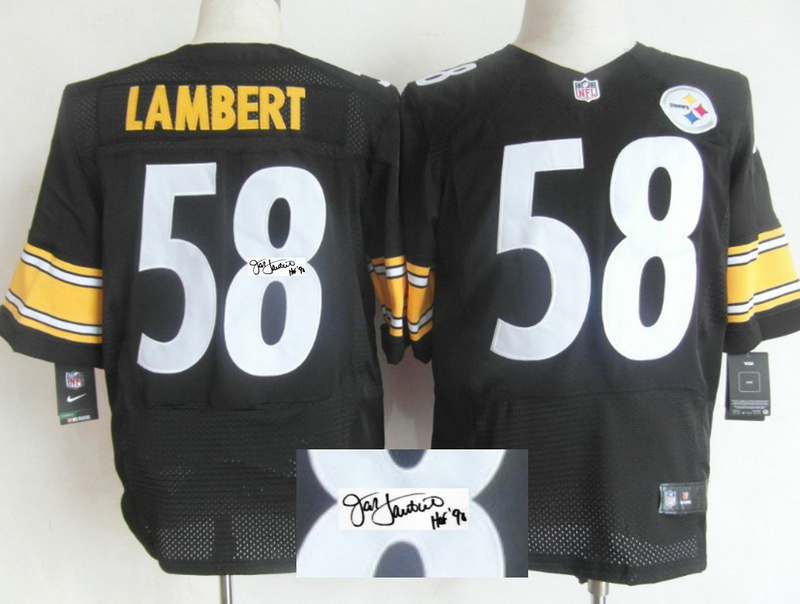 Nike Steelers 58 Lambert Black Signature Edition Elite Jerseys