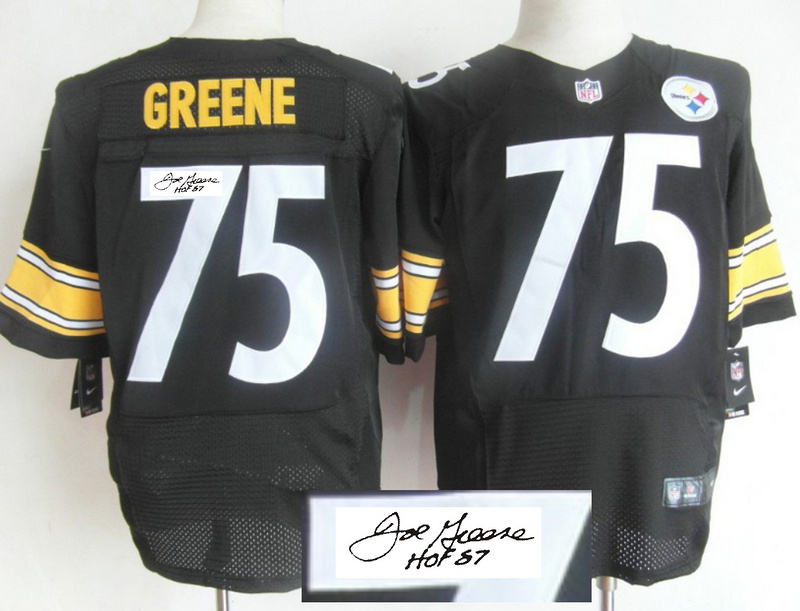 Nike Steelers 75 Greene Black Signature Edition Elite Jerseys