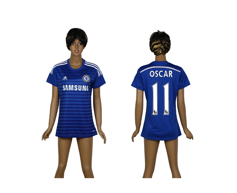 2014-15 Chelsea 11 Oscar Home Thailand Women Soccer Jersey
