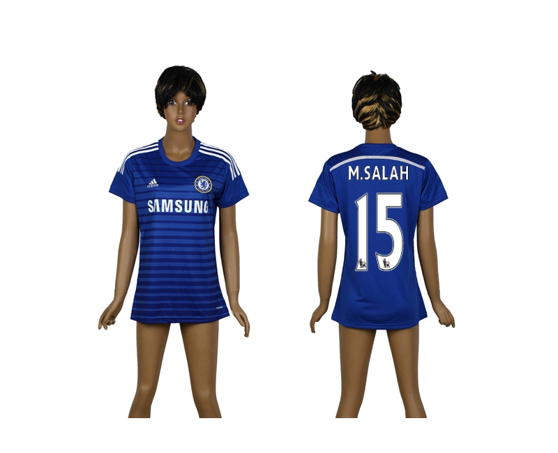 2014-15 Chelsea 15 M.Salah Home Thailand Women Soccer Jersey