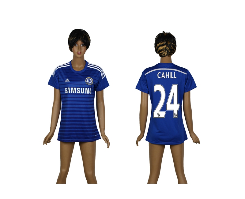 2014-15 Chelsea 24 Cahill Home Thailand Women Soccer Jersey