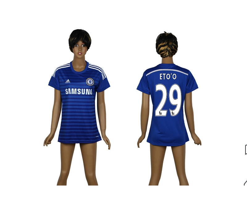 2014-15 Chelsea 29 Eto'o Home Thailand Women Soccer Jersey