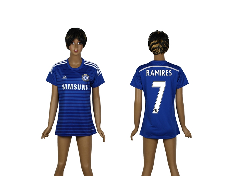 2014-15 Chelsea 7 Ramires Home Thailand Women Soccer Jersey