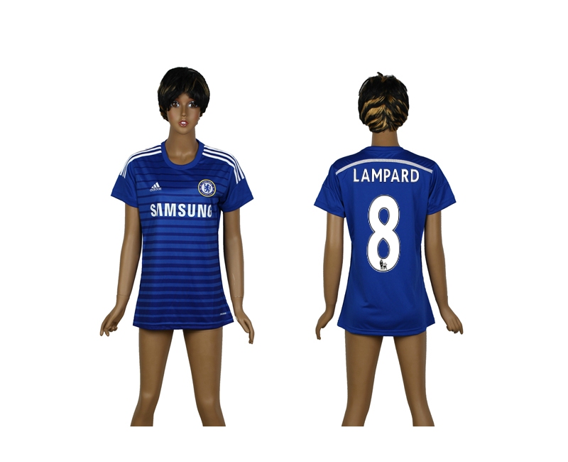 2014-15 Chelsea 8 Lampard Home Thailand Women Soccer Jersey