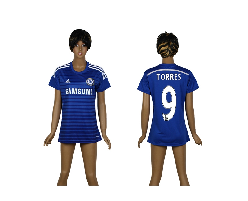 2014-15 Chelsea 9 Torres Home Thailand Women Soccer Jersey