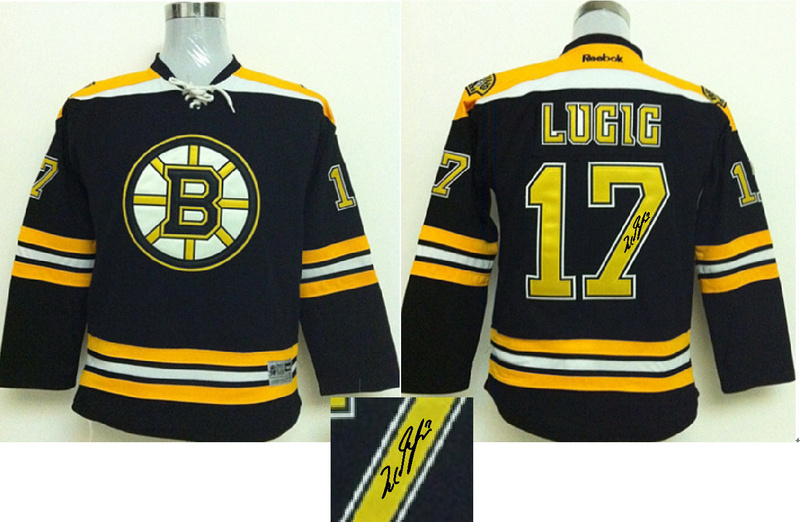 Bruins 17 Lucic Black Signature Edition Youth Jerseys