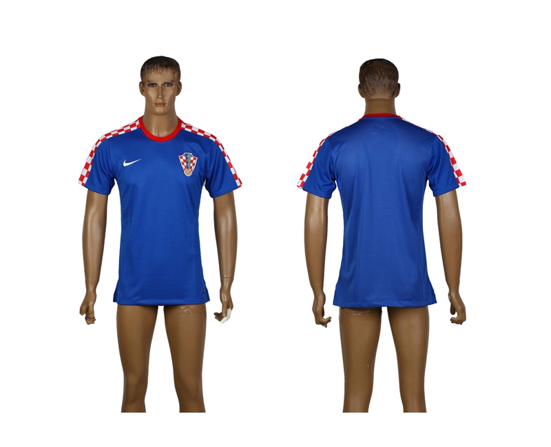 Croatia 2014 World Cup Away Thailand Soccer Jersey