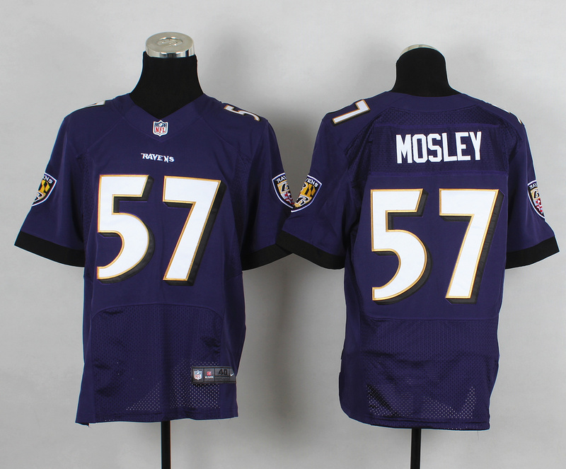 Nike Ravens 57 Mosley Purple Elite Jersey