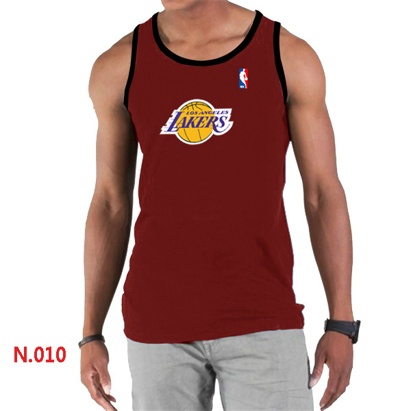 Los Angeles Lakers Big & Tall Primary Logo Men Red Tank Top - Click Image to Close