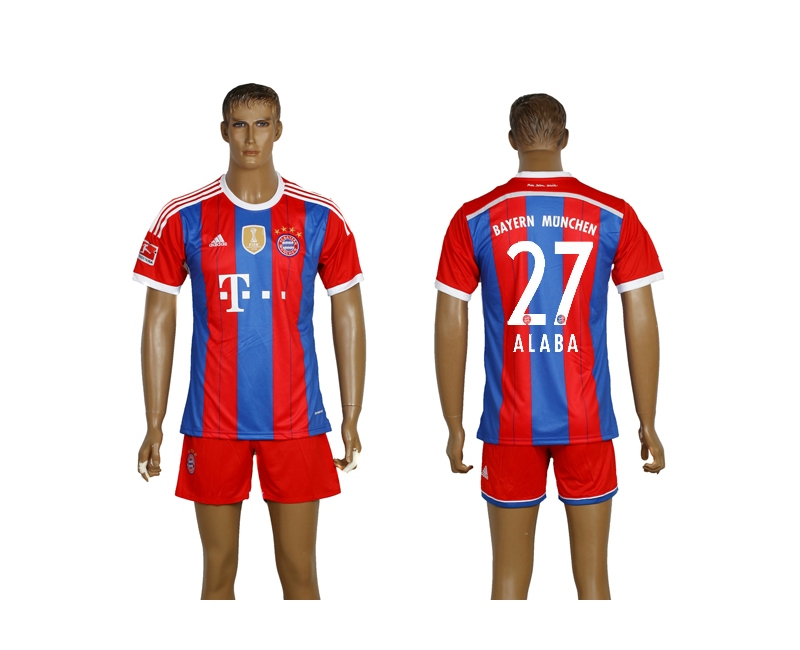2014-15 Bayern Munchen 27 Alaba Home Soccer Jersey