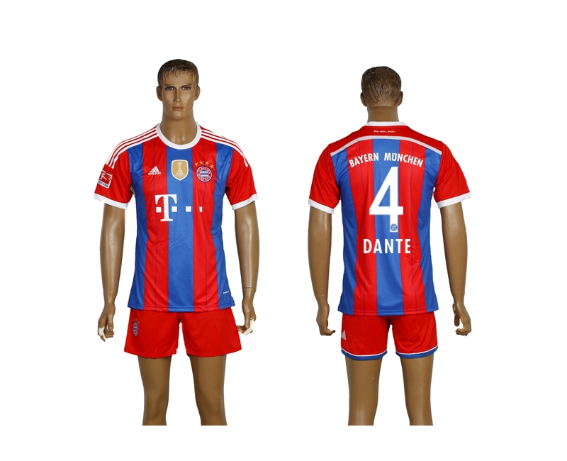 2014-15 Bayern Munchen 4 Dante Home Soccer Jersey 2014-15 Bayern Munchen 4 Dante Home Soccer Jersey