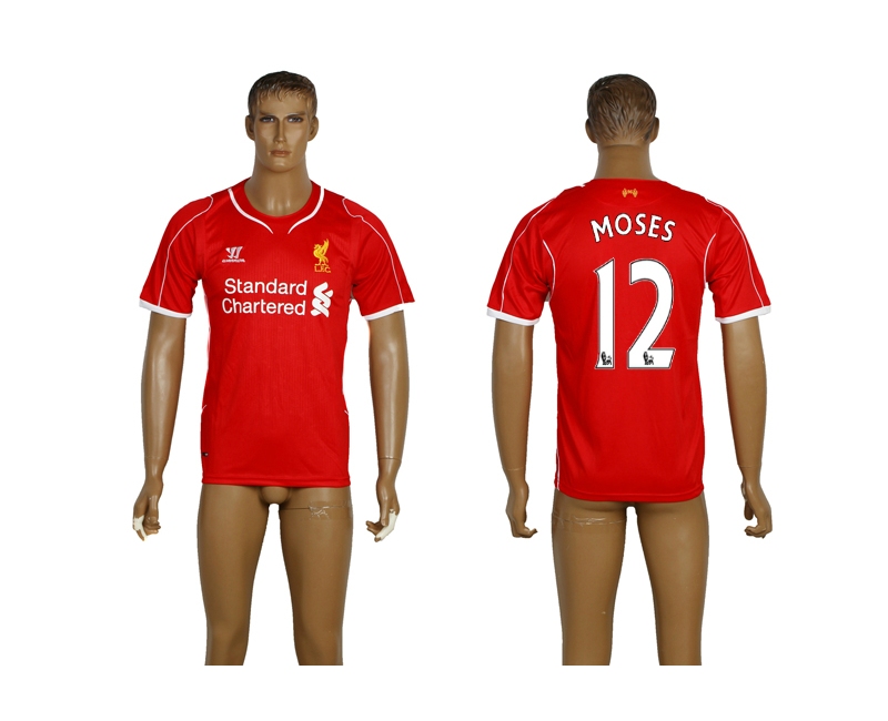 2014-15 Liverpool 12 Moses Home Thailand Jerseys