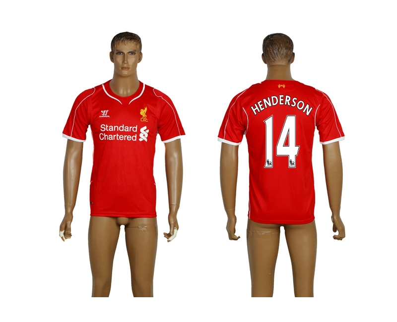 2014-15 Liverpool 14 Henderson Home Thailand Jerseys
