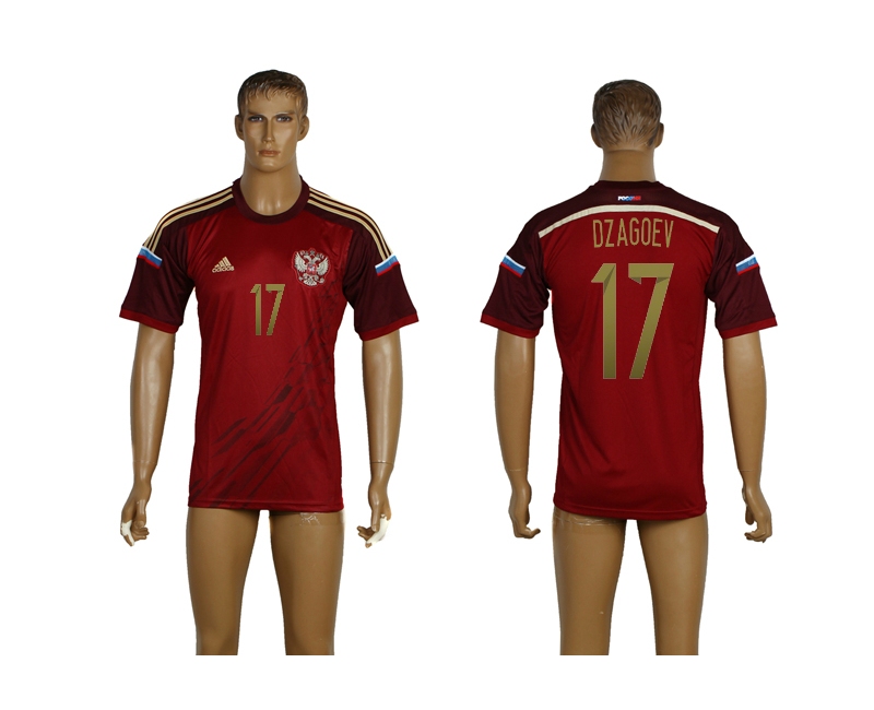 Russia 17 Dzagoev 2014 World Cup Home Thailand Jersey