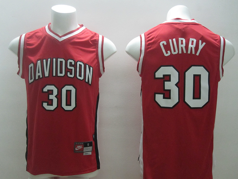 Davidson College 30 Curry Red New Revolution 30 Jerseys