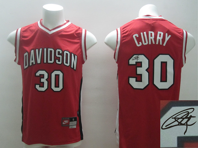 Davidson College 30 Curry Red Signature Edition Jerseys