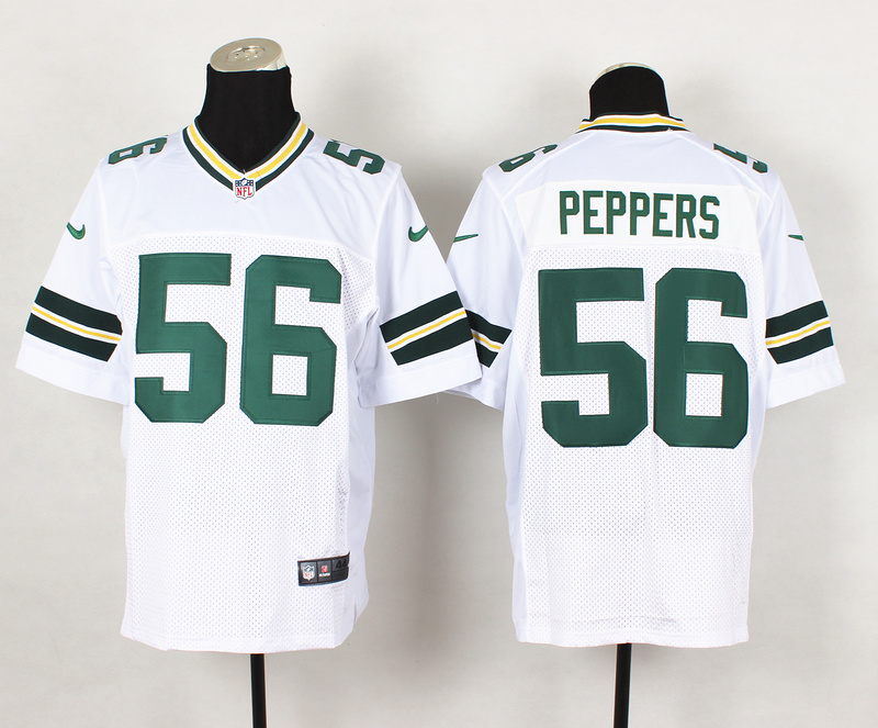 Nike Packers 56 Peppers White Elite Jersey