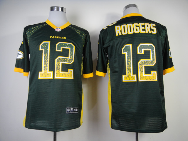 Nike Packers 12 Rodgers Green Drift Elite Jerseys